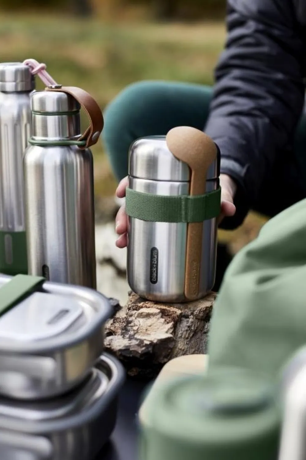 Black+Blum Thermoskan Food Flask Groen 400 ml Discount