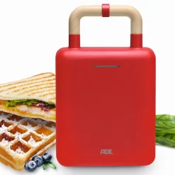 Tosti- en wafelijzer ADE 2-in-1 Rood
