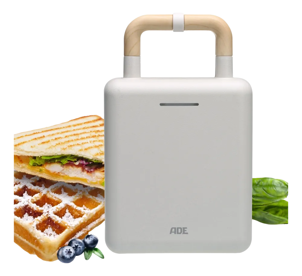 ADE Tosti- en wafelijzer 2-in-1 Wit 23