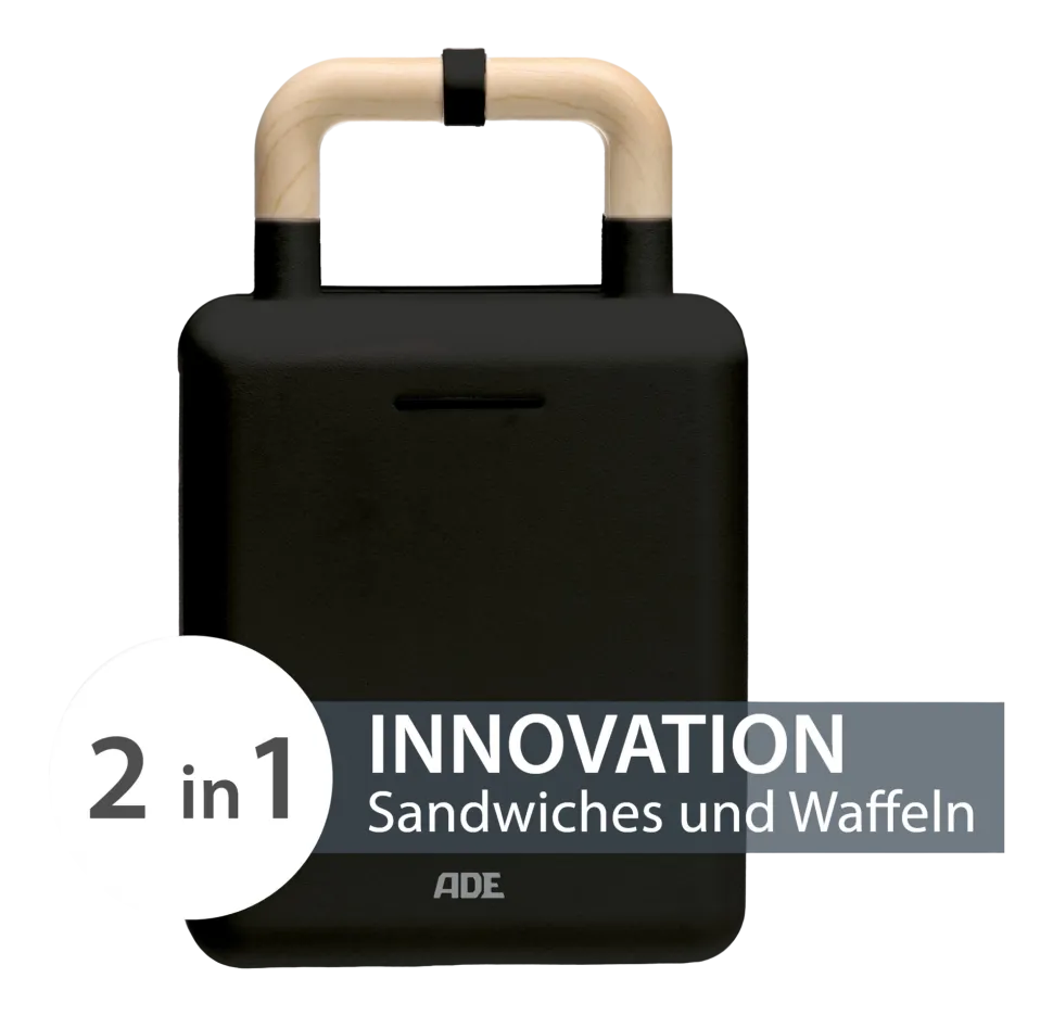 Tosti- en wafelijzer ADE 2-in-1 Zwart 23
