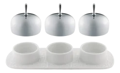 Tray Met Jampotjes Alessi Dressed White Porcelain