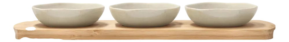 Villa Collection Tray Met Kommetjes Shoku Soft Beige 32 x 10 cm