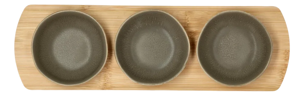 Villa Collection Tray Met Kommetjes Shoku Warm Brown 32 x 10 cm New