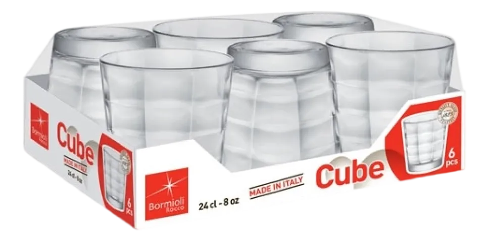 Tumbler Bormioli Rocco Cube 240 ml (Set van 6)
