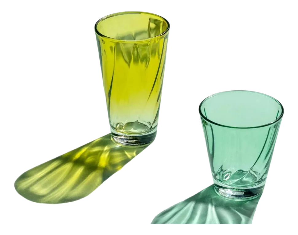 Tumbler Leonardo Twist Green 215 ml (Set van 4)