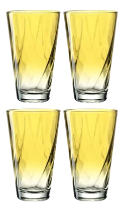 Tumbler Leonardo Twist Yellow 300 ml (Set van 4)