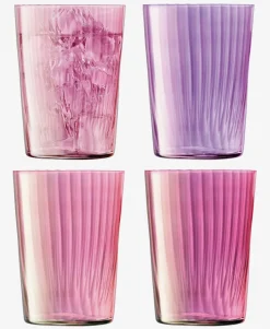 Tumbler L.S.A. Gems Glas Rood 560 ml (4-Delig)