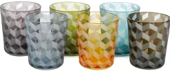 POLSPOTTEN Tumbler Blocks Multi (Set van 6) Hot