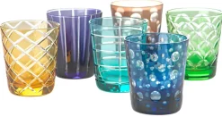 Tumbler POLSPOTTEN Cuttings Multi (Set van 6)