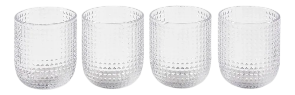 POLSPOTTEN Tumbler Rooftop Transparent (Set van 4) Hot