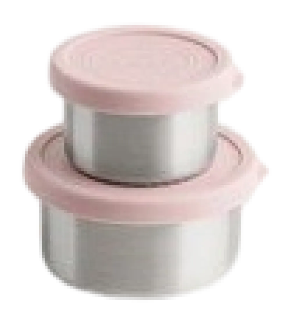 AYA&IDA Vershoudbakje Snack Container Soft Rose 100 ml + 200 ml (Set van 2) Discount