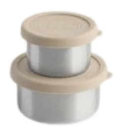 AYA&IDA Vershoudbakje Snack Container Cream Beige 100 ml + 200 ml (Set van 2)