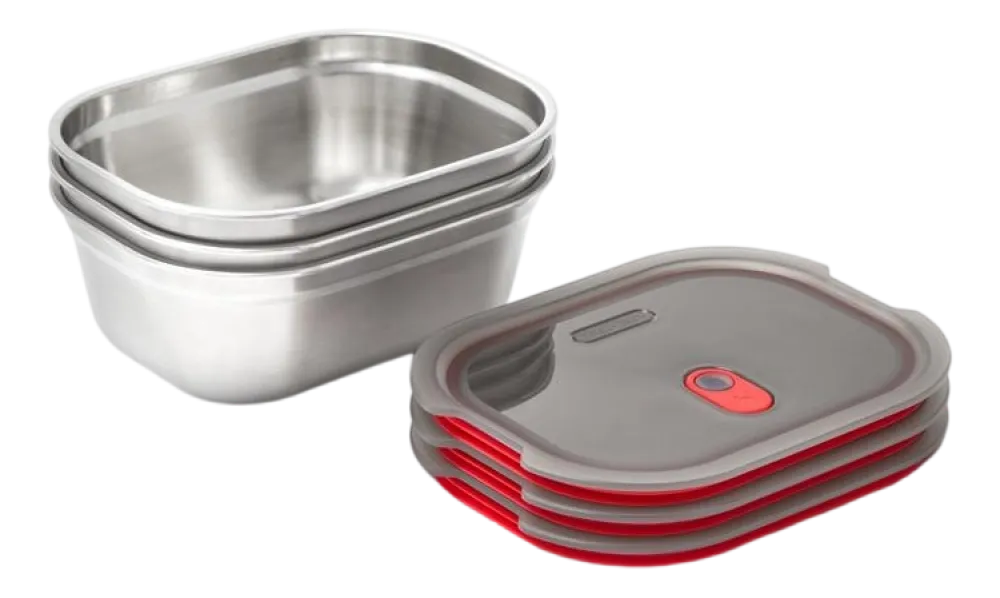 Black+Blum Vershoudbakje Meal Prep Small Grijs (Set van 3) Online