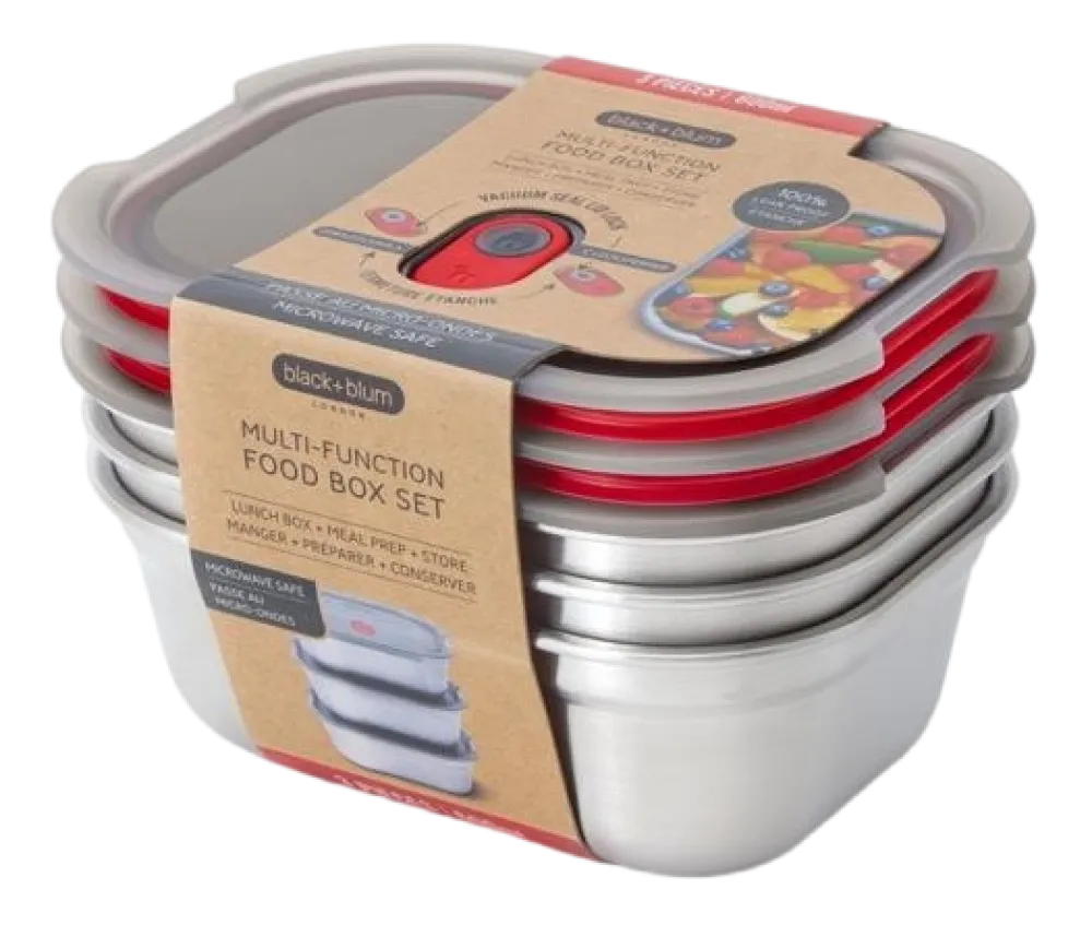 Black+Blum Vershoudbakje Meal Prep Small Grijs (Set van 3) Online