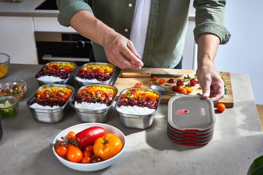 Black+Blum Vershoudbakje Meal Prep Small Grijs (Set van 3) Online