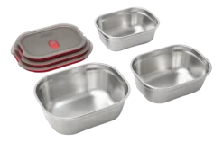 Vershoudbakje Black+Blum Meal Prep Mixed Grijs (Set van 3)