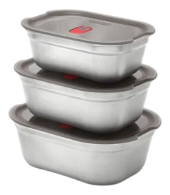 Vershoudbakje Black+Blum Meal Prep Mixed Grijs (Set van 3)