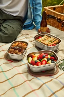 Vershoudbakje Black+Blum Meal Prep Mixed Grijs (Set van 3)