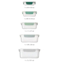 Vershoudbakje Joseph Joseph Nest Lock Editions Sage Groen (5-Delig)