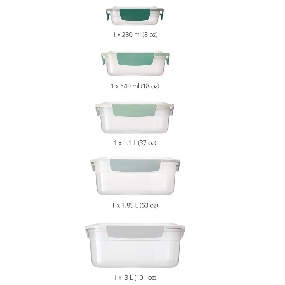 Vershoudbakje Joseph Joseph Nest Lock Editions Sage Groen (5-Delig)
