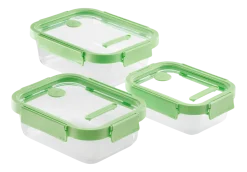 Lekue Vershoudbakje Lékué doos Glas set van 3 Green Sale