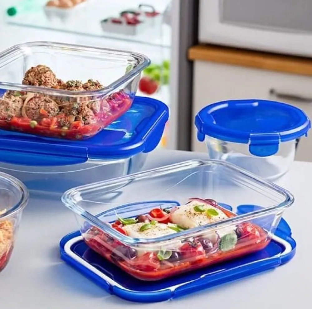 Pyrex Vershoudbakje Cook & Go Vierkant Transparant 0,8 L New