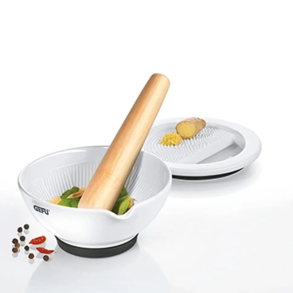 Vijzel Gefu Porcelain Mortar With Grater Suri