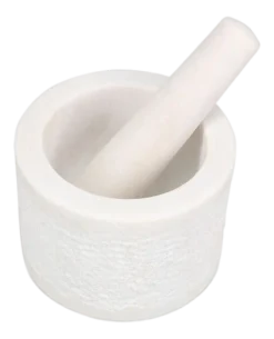 Vijzel Salt & Pepper Marbliss White 14 x 10 cm