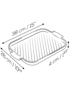 Vleesgrill Peugeot Grill to Table Zwart 38 x 28 cm