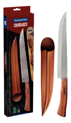Vleesmes Tramontina Nomade met Lederen Houder Bruin 25 cm