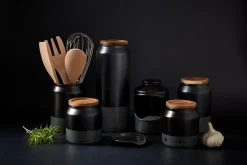 Voorraadbus Cole & Mason Hinxton Medium Ceramic Black/Grey
