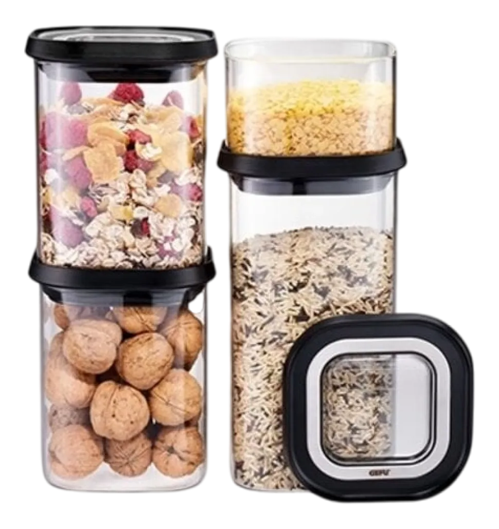 Voorraadbus Gefu Pantry Transparant (4-delig)