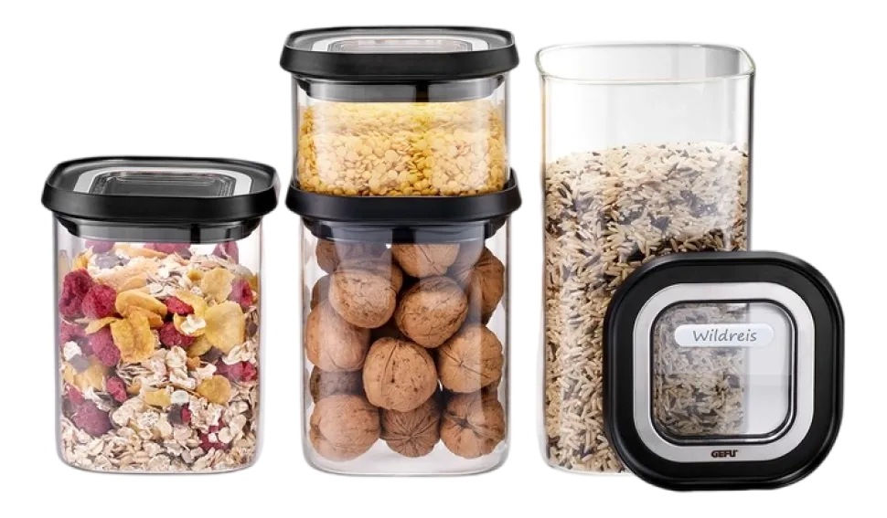 Voorraadbus Gefu Pantry Transparant (4-delig)
