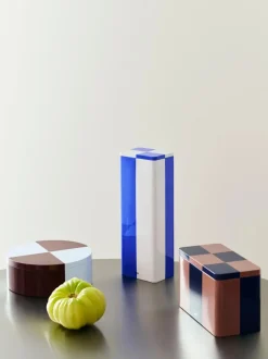 Voorraadbus HAY Tin Container Slim Blue And Off-White