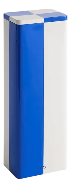 Voorraadbus HAY Tin Container Slim Blue And Off-White