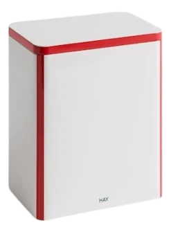 Voorraadbus HAY Tin Container Large Off-White And Red