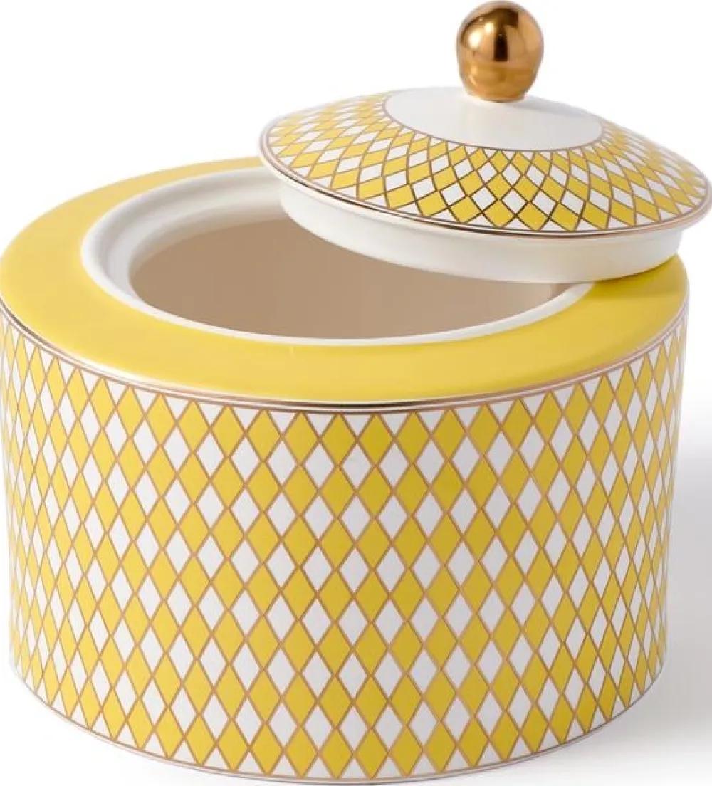 POLSPOTTEN Voorraadbus Jar Chess Low Yellow Hot