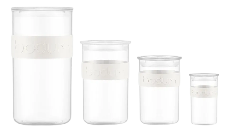 Voorraadpotten Bodum Presso Met Siliconen Band Wit (Set van 12)