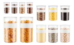 Voorraadpotten Bodum Presso Met Siliconen Band Wit (Set van 12)