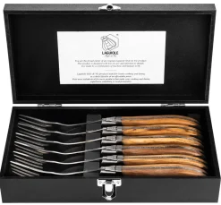 Laguiole Style de Vie Vork Luxury Line Olijfhout (6-Delig)