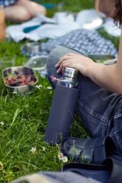 Black+Blum Waterfles Glass Water Bottle Grijs 600 ml Hot