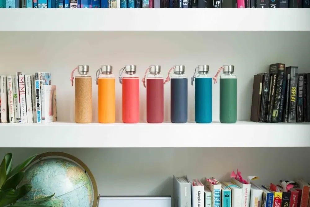 Black+Blum Waterfles Glass Water Bottle Oranje 600 ml Discount