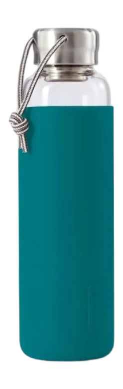 Waterfles Black+Blum Glass Water Bottle Blauw 600 ml