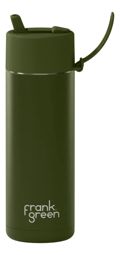 Waterfles Frank Green Ceramic Reusable Bottle Khaki 595 ml