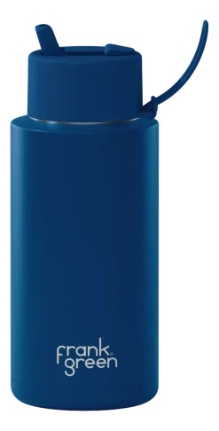 Frank Green Waterfles Ceramic Reusable Bottle Deep Ocean 1000 ml
