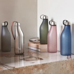 Waterfles Georg Jensen Sky Blue RVS & Plastic 500 ml