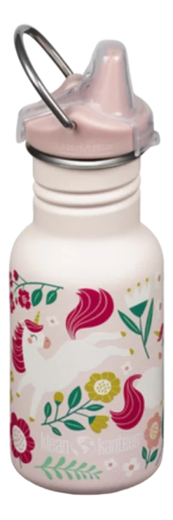 Klean Kanteen Waterfles Kids Classic Narrow 355ml Sippy Cap Leaping Unicorns Hot