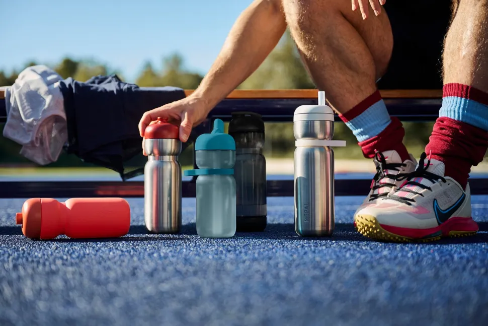 Waterfles Mepal Flip Sport Ceramic White 600 ml