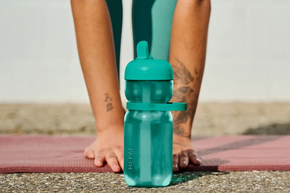 Waterfles Mepal Flip Sport Ceramic White 600 ml