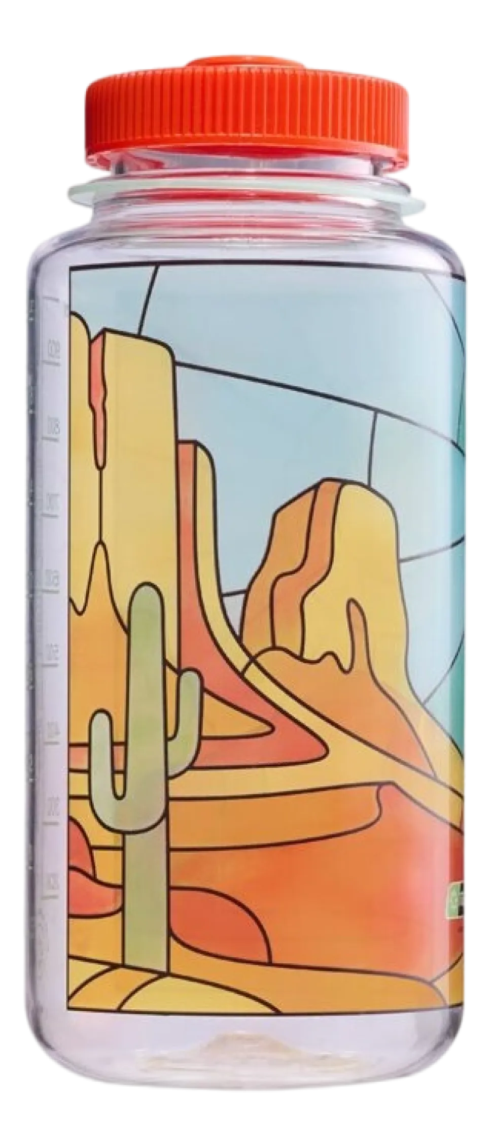 Waterfles Nalgene Wide Mouth 1000ml Clear Stained Glass Desert